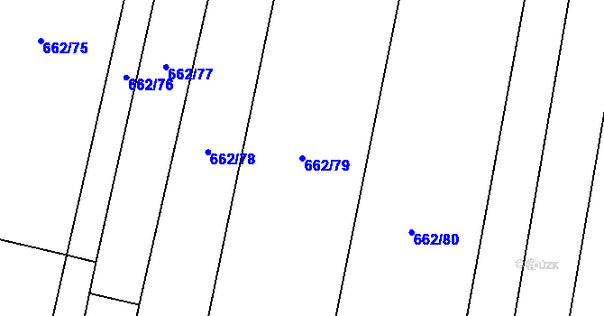 Parcela st. 662/79 v KÚ Libochovice, Katastrální mapa