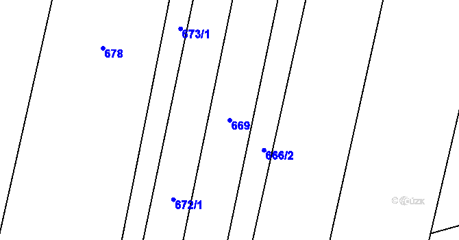 Parcela st. 669 v KÚ Libochovice, Katastrální mapa