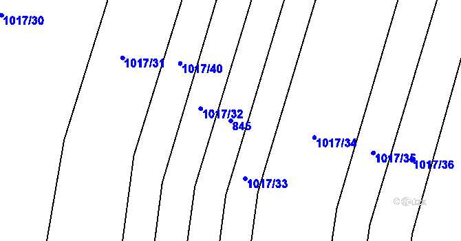 Parcela st. 845 v KÚ Libochovice, Katastrální mapa