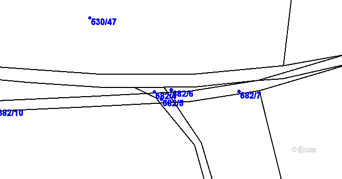 Parcela st. 682/6 v KÚ Licibořice, Katastrální mapa