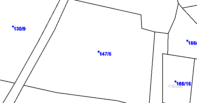 Parcela st. 147/5 v KÚ Libořezy, Katastrální mapa