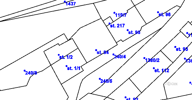 Parcela st. 94 v KÚ Libořice, Katastrální mapa