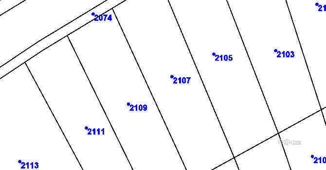 Parcela st. 686/6 v KÚ Libosváry u Bystřice pod Hostýnem, Katastrální mapa