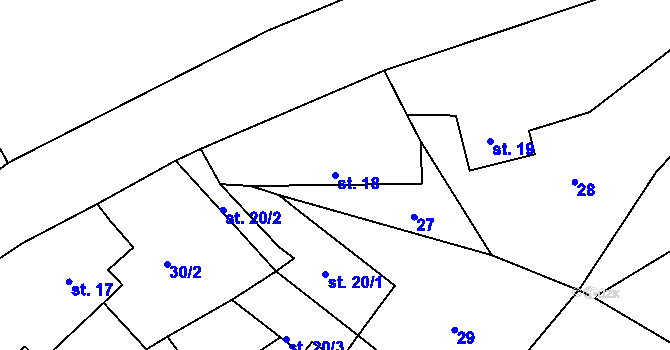 Parcela st. 18 v KÚ Libošovice, Katastrální mapa
