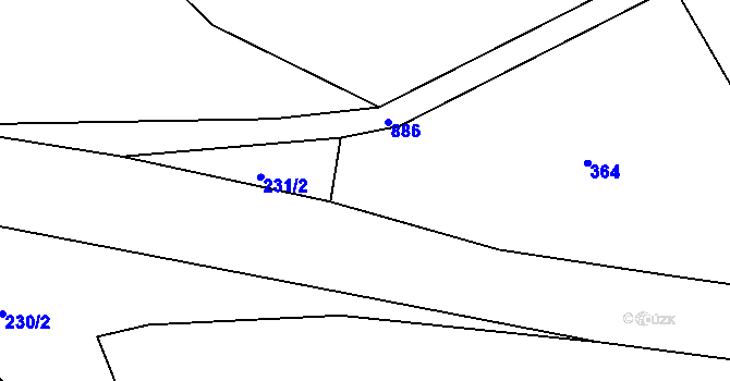 Parcela st. 231/3 v KÚ Libošovice, Katastrální mapa