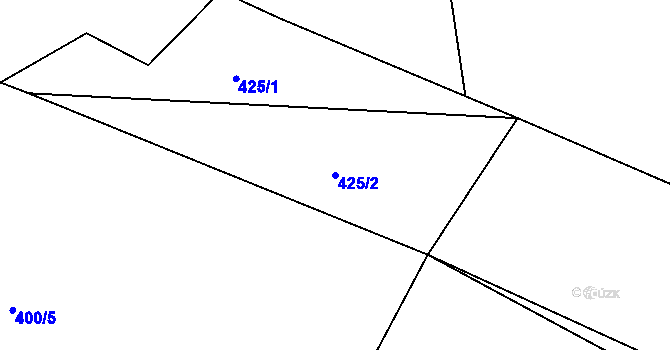 Parcela st. 425/2 v KÚ Libošovice, Katastrální mapa
