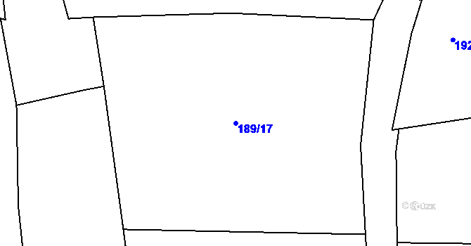 Parcela st. 189/17 v KÚ Libošovice, Katastrální mapa