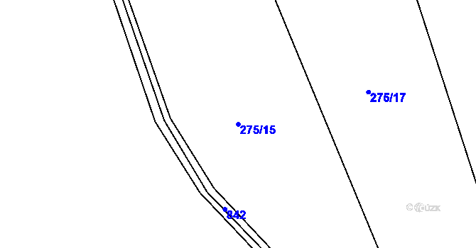 Parcela st. 275/15 v KÚ Libošovice, Katastrální mapa