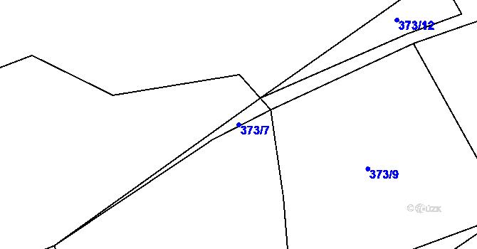 Parcela st. 373/7 v KÚ Libošovice, Katastrální mapa