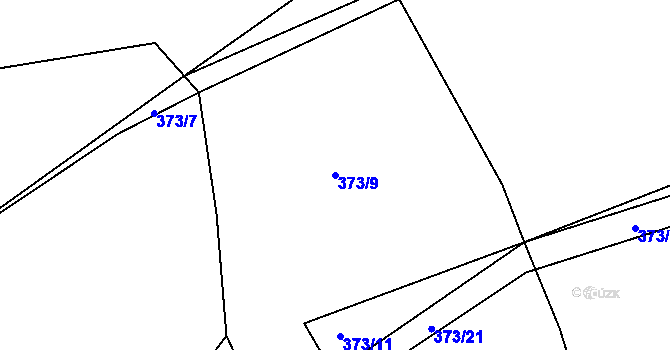 Parcela st. 373/9 v KÚ Libošovice, Katastrální mapa