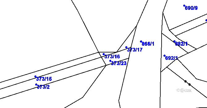 Parcela st. 373/16 v KÚ Libošovice, Katastrální mapa
