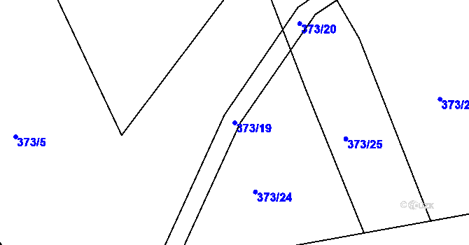 Parcela st. 373/19 v KÚ Libošovice, Katastrální mapa