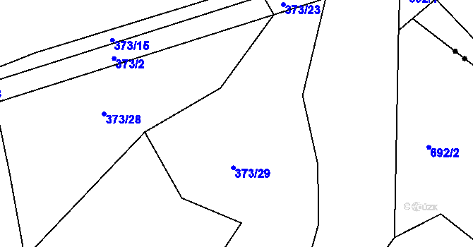 Parcela st. 373/30 v KÚ Libošovice, Katastrální mapa
