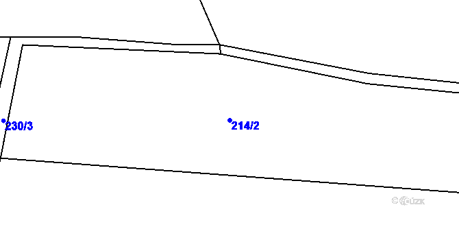 Parcela st. 214/2 v KÚ Rytířova Lhota, Katastrální mapa