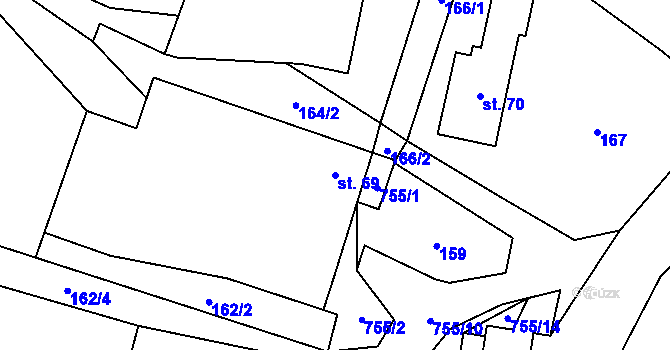 Parcela st. 69 v KÚ Libotov, Katastrální mapa