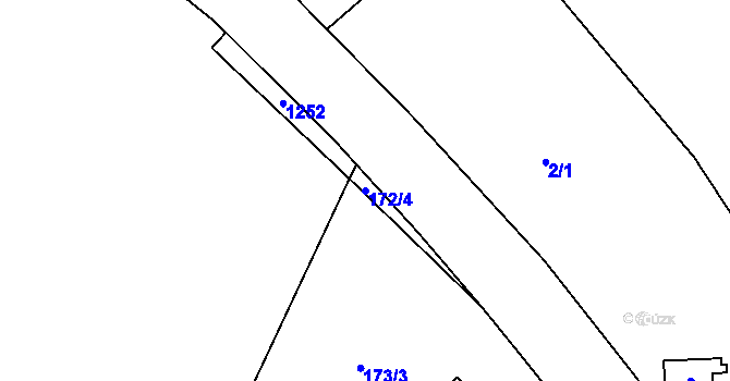 Parcela st. 172/4 v KÚ Libotov, Katastrální mapa