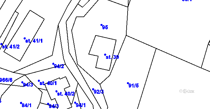 Parcela st. 39 v KÚ Čermná u Libouchce, Katastrální mapa