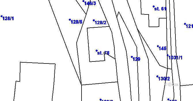 Parcela st. 78 v KÚ Čermná u Libouchce, Katastrální mapa