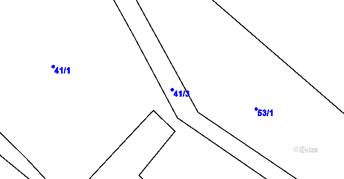 Parcela st. 41/3 v KÚ Čermná u Libouchce, Katastrální mapa