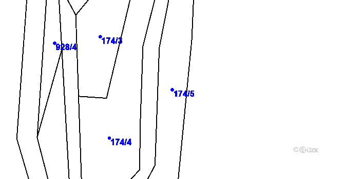 Parcela st. 174/5 v KÚ Čermná u Libouchce, Katastrální mapa