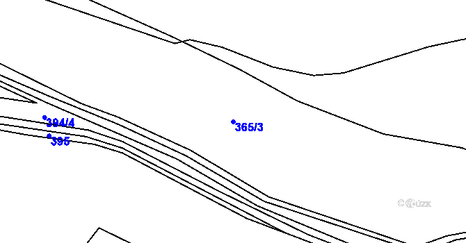 Parcela st. 365/3 v KÚ Čermná u Libouchce, Katastrální mapa