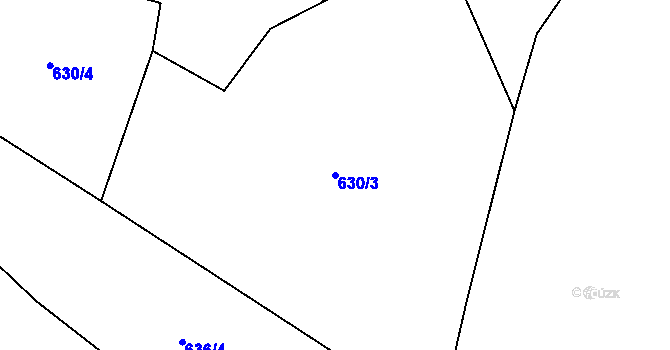 Parcela st. 630/3 v KÚ Čermná u Libouchce, Katastrální mapa