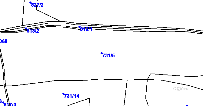 Parcela st. 731/5 v KÚ Čermná u Libouchce, Katastrální mapa