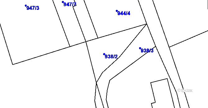 Parcela st. 938/2 v KÚ Čermná u Libouchce, Katastrální mapa