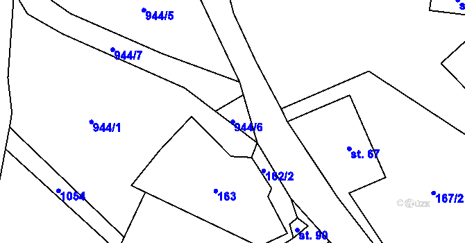 Parcela st. 944/6 v KÚ Čermná u Libouchce, Katastrální mapa