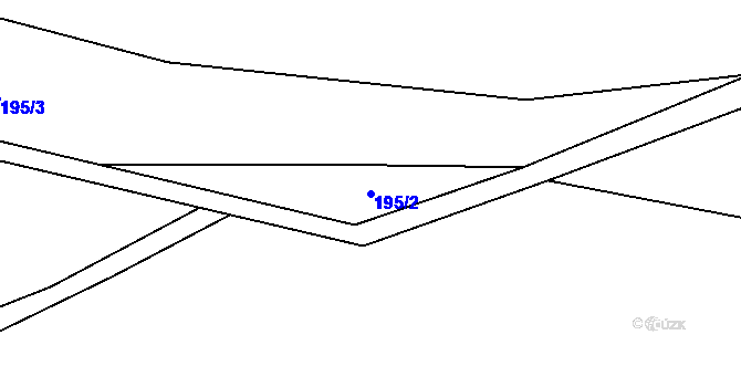 Parcela st. 195/2 v KÚ Čermná u Libouchce, Katastrální mapa