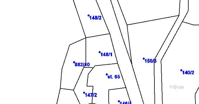 Parcela st. 148/1 v KÚ Čermná u Libouchce, Katastrální mapa