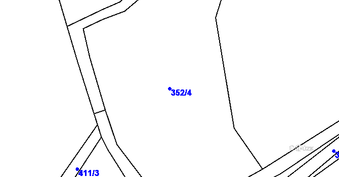 Parcela st. 352/4 v KÚ Libouchec, Katastrální mapa