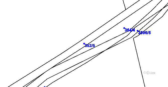 Parcela st. 352/5 v KÚ Libouchec, Katastrální mapa