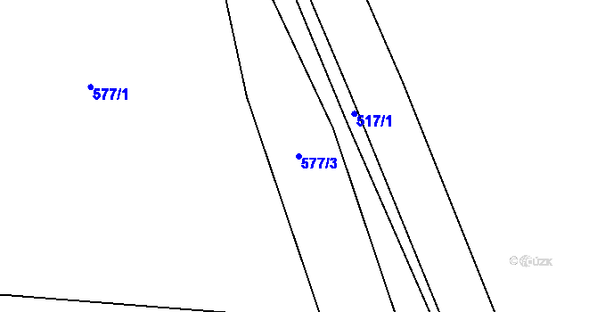 Parcela st. 577/3 v KÚ Libouchec, Katastrální mapa
