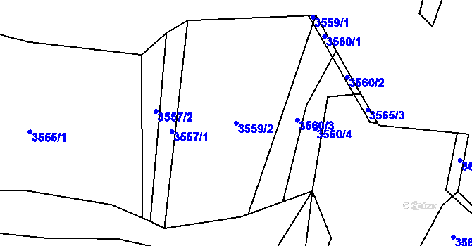 Parcela st. 3559/2 v KÚ Libouchec, Katastrální mapa