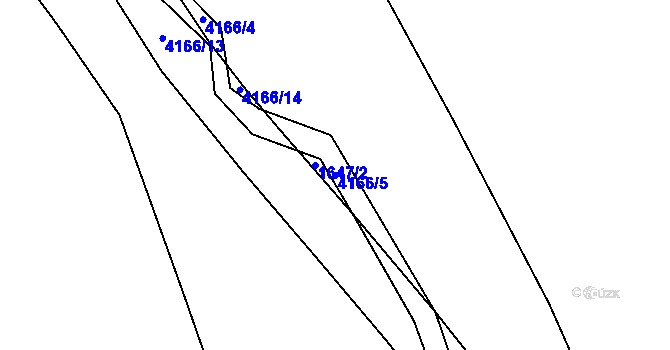 Parcela st. 4166/5 v KÚ Libouchec, Katastrální mapa