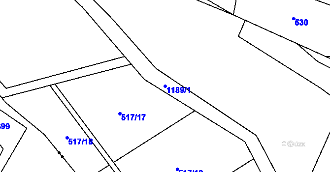 Parcela st. 1189/1 v KÚ Libouň, Katastrální mapa