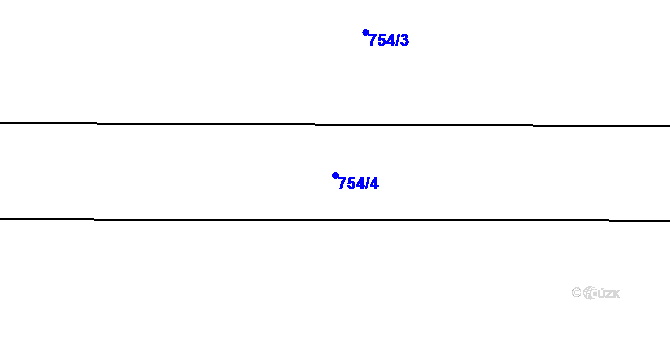 Parcela st. 754/4 v KÚ Libouň, Katastrální mapa