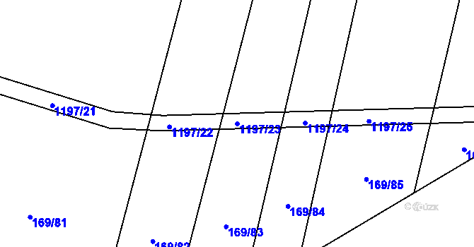 Parcela st. 1197/23 v KÚ Libouň, Katastrální mapa