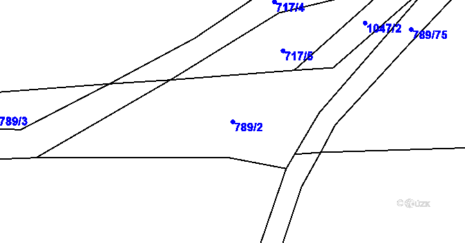 Parcela st. 789/2 v KÚ Libovice u Slaného, Katastrální mapa