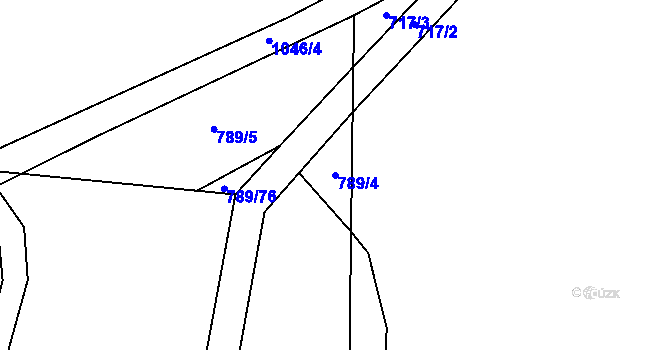 Parcela st. 789/4 v KÚ Libovice u Slaného, Katastrální mapa