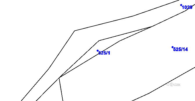 Parcela st. 525/1 v KÚ Libovice u Slaného, Katastrální mapa