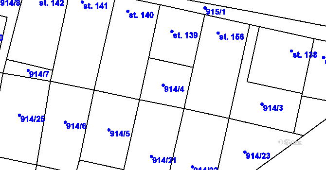 Parcela st. 914/4 v KÚ Libovice u Slaného, Katastrální mapa