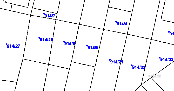 Parcela st. 914/5 v KÚ Libovice u Slaného, Katastrální mapa