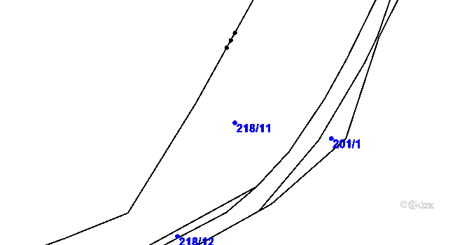 Parcela st. 218/11 v KÚ Libovice u Slaného, Katastrální mapa