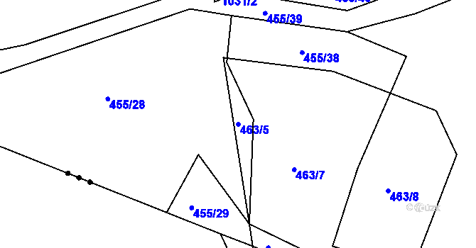 Parcela st. 463/5 v KÚ Libovice u Slaného, Katastrální mapa