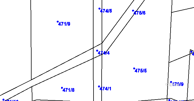Parcela st. 474/4 v KÚ Libovice u Slaného, Katastrální mapa
