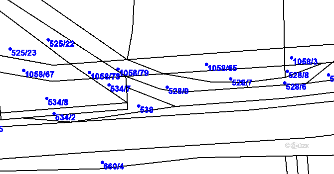 Parcela st. 528/9 v KÚ Libovice u Slaného, Katastrální mapa