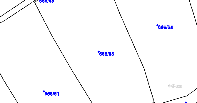 Parcela st. 666/63 v KÚ Libovice u Slaného, Katastrální mapa