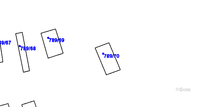 Parcela st. 789/70 v KÚ Libovice u Slaného, Katastrální mapa